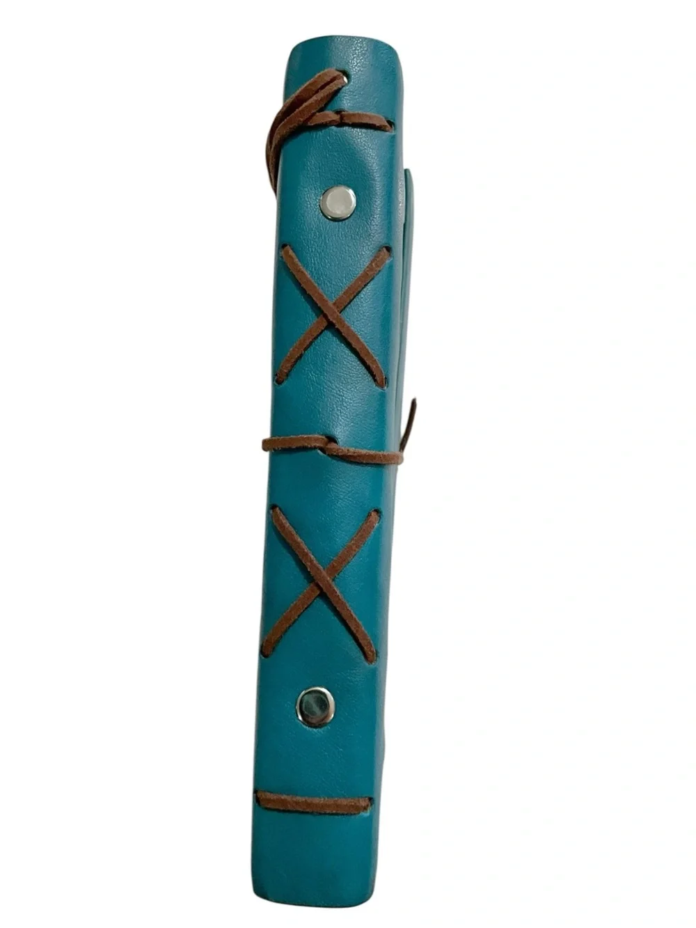Maleden Blue Leather Journal Notebook Spiral Bound Refillable Compass Nautical